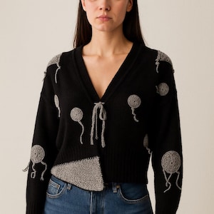 Hand-Knit Boho Cardigan: Chunky Open Front Sweater