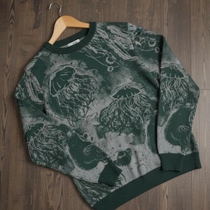 Green Jellyfish Sweater – Unique Ocean-Inspired Knitwear